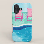 Vay-K - abstract memphis throwback poolside swim team palm springs vacation socal pool hang iPhone Case Gallery Image 1