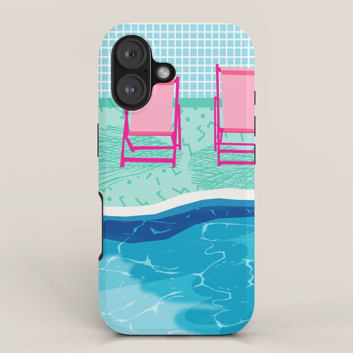 Vay-K - abstract memphis throwback poolside swim team palm springs vacation socal pool hang iPhone Case Gallery Image 1