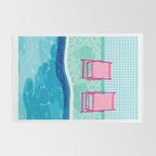 Vay-K - abstract memphis throwback poolside swim team palm springs vacation socal pool hang Rug Gallery Image 2