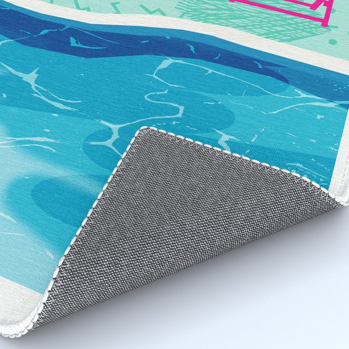 Vay-K - abstract memphis throwback poolside swim team palm springs vacation socal pool hang Rug Gallery Image 4