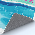Vay-K - abstract memphis throwback poolside swim team palm springs vacation socal pool hang Rug Gallery Image 4