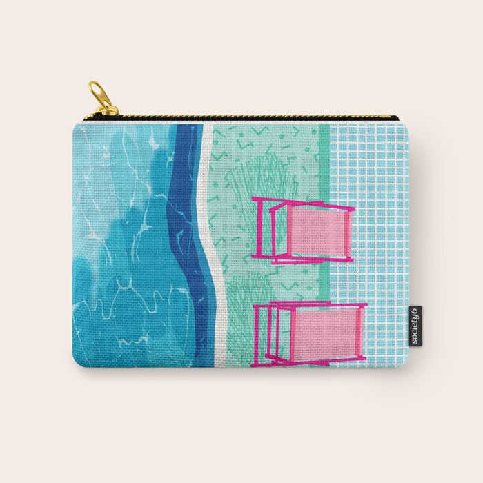 Vay-K - abstract memphis throwback poolside swim team palm springs vacation socal pool hang Carry All Pouch Gallery Image 1