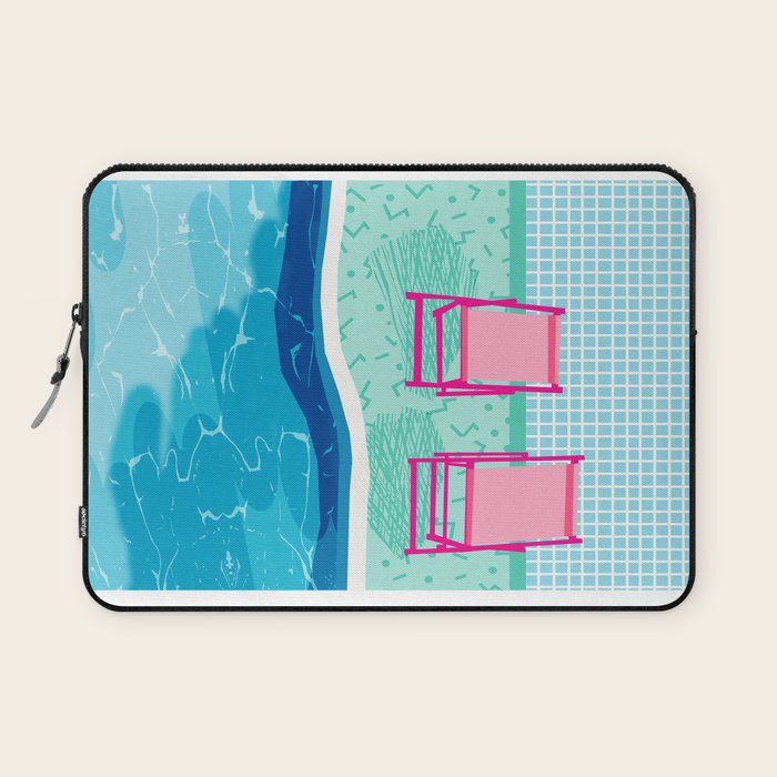Vay-K - abstract memphis throwback poolside swim team palm springs vacation socal pool hang Laptop Sleeve Gallery Image 1