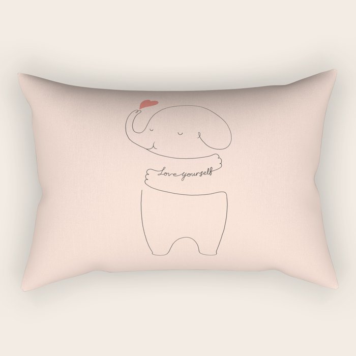 Love Yourself Ele 2 Rectangular Pillow Gallery Image 2