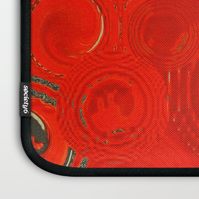 Red and Turquoise Swirls Laptop Sleeve Gallery Image 3