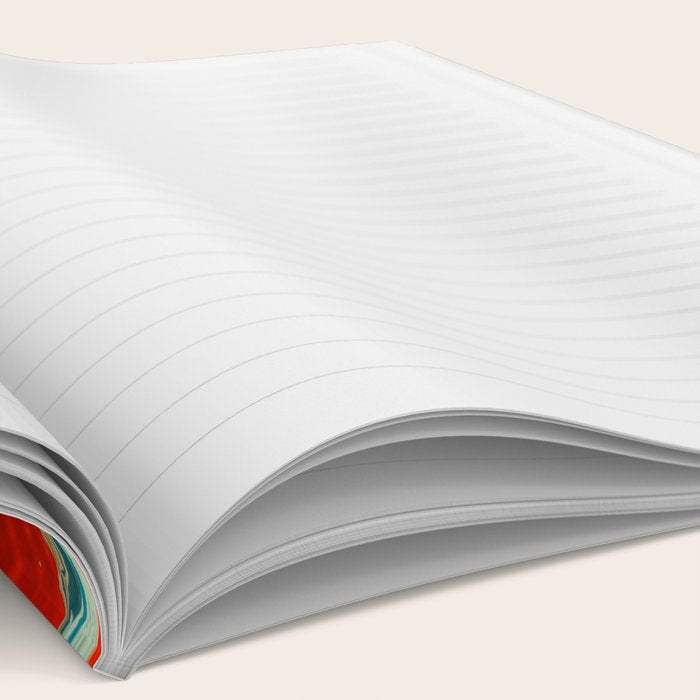 Red and Turquoise Swirls Notebook Gallery Image 2