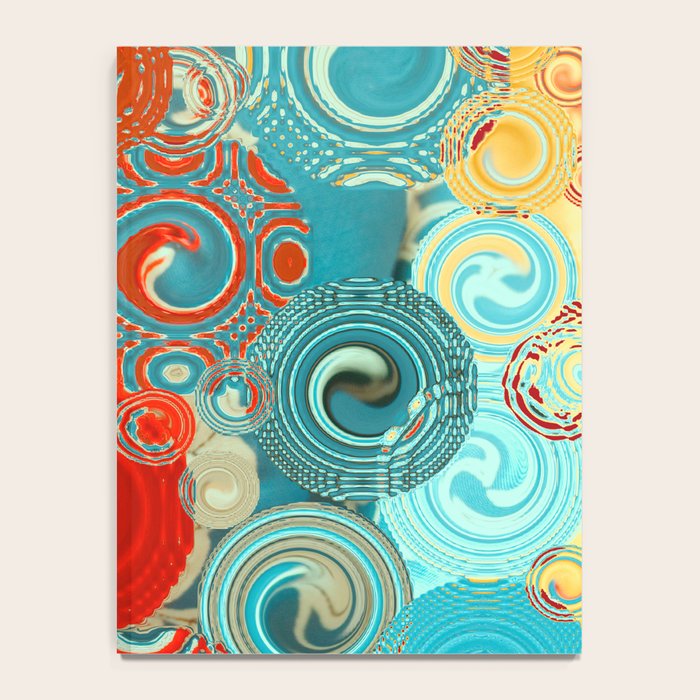 Red and Turquoise Swirls Notebook Gallery Image 4