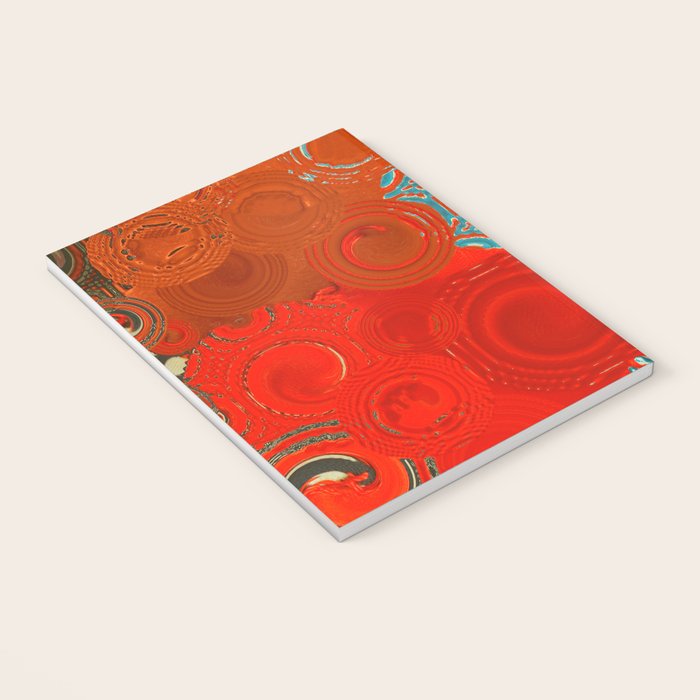 Red and Turquoise Swirls Notebook Gallery Image 3