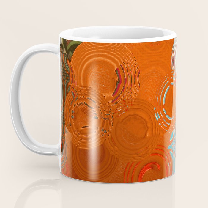 Red and Turquoise Swirls Coffee Mug Gallery Image 3