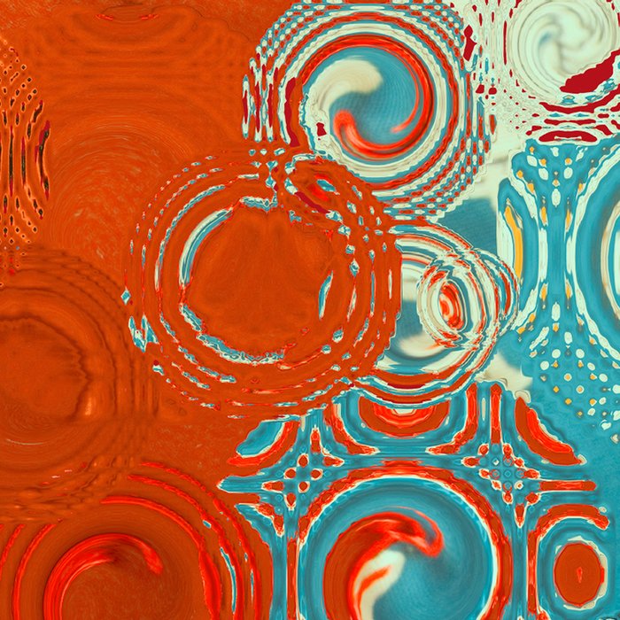Red and Turquoise Swirls Coffee Mug Gallery Image 2