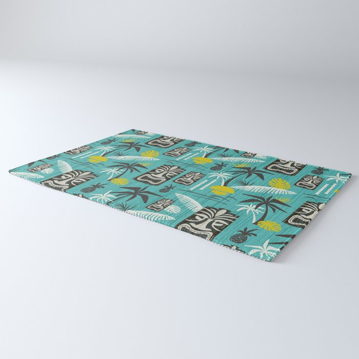 Island Tiki Aqua Rug Gallery Image 3