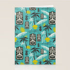Island Tiki Aqua Stationery Card Gallery Image 2