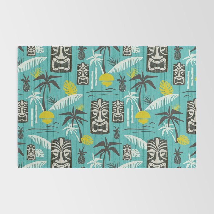 Island Tiki Aqua Rug Gallery Image 2