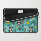 Island Tiki Aqua Laptop Sleeve Gallery Image 2