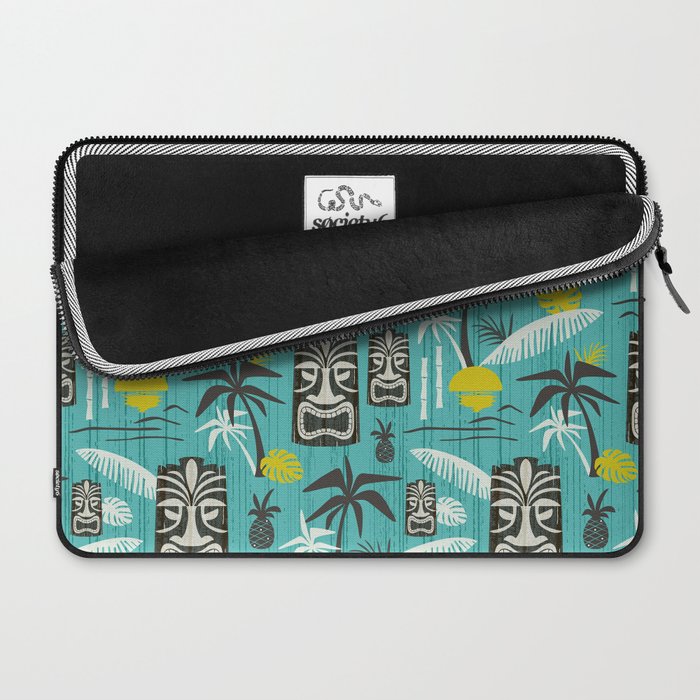 Island Tiki Aqua Laptop Sleeve Gallery Image 2