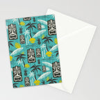 Island Tiki Aqua Stationery Card Gallery Image 2