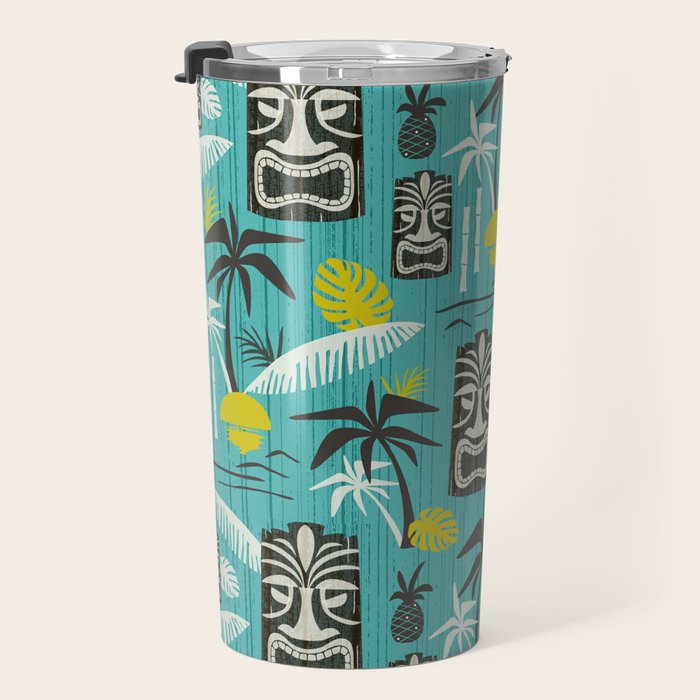 Island Tiki Aqua Travel Mug Gallery Image 3