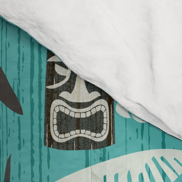 Island Tiki Aqua Comforter Gallery Image 4