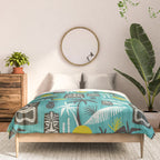 Island Tiki Aqua Comforter Gallery Image 3