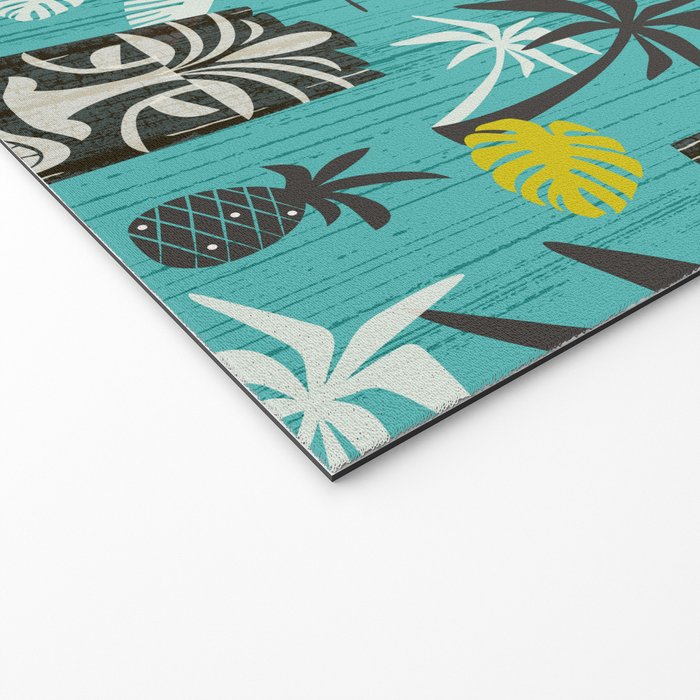 Island Tiki Aqua Welcome Mat Gallery Image 2