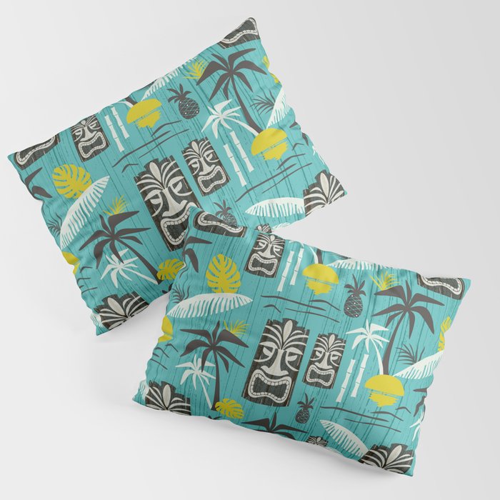 Island Tiki Aqua Pillow Sham Gallery Image 3
