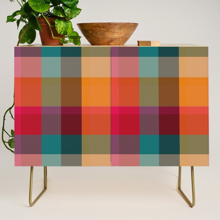 Rainbow Plaid 1 Credenza Gallery Image 1