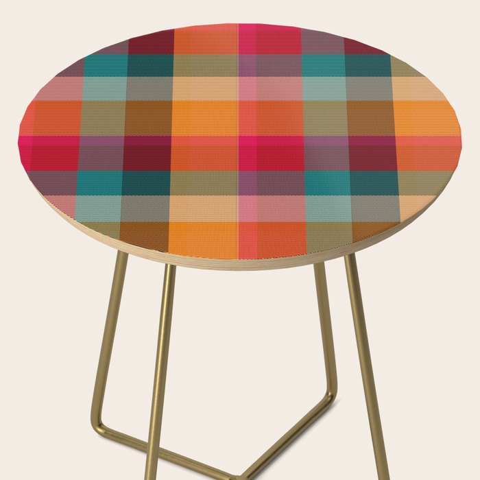 Rainbow Plaid 1 Side Table Gallery Image 2