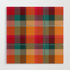 Rainbow Plaid 1 Wood Wall Art Gallery Image 1