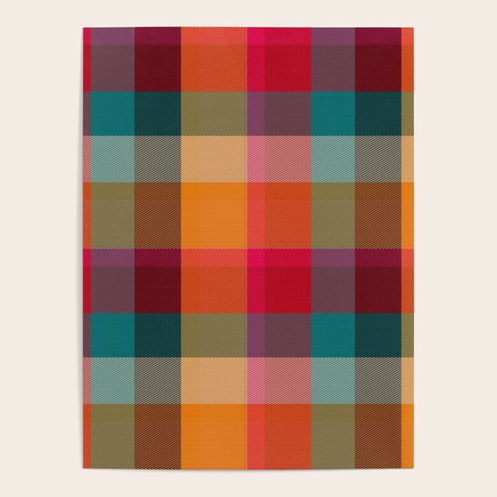 Rainbow Plaid 1 Poster Gallery Image 4