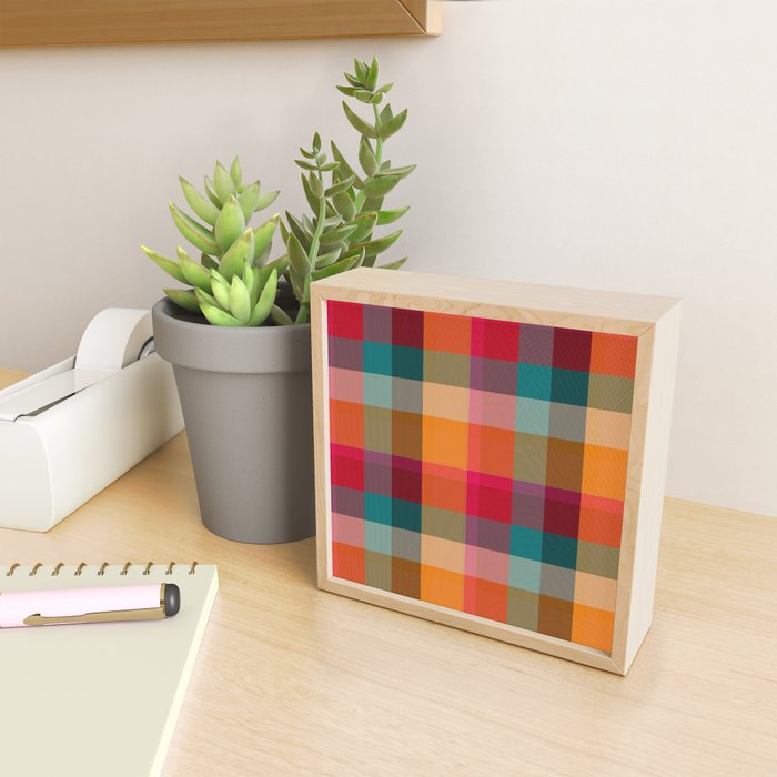 Rainbow Plaid 1 Mini Art Print Gallery Image 2