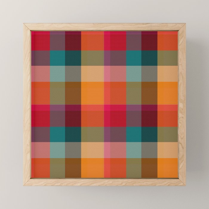 Rainbow Plaid 1 Mini Art Print Gallery Image 1