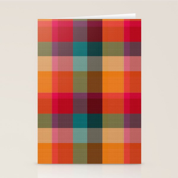 Rainbow Plaid 1 Stationery Card Gallery Image 2