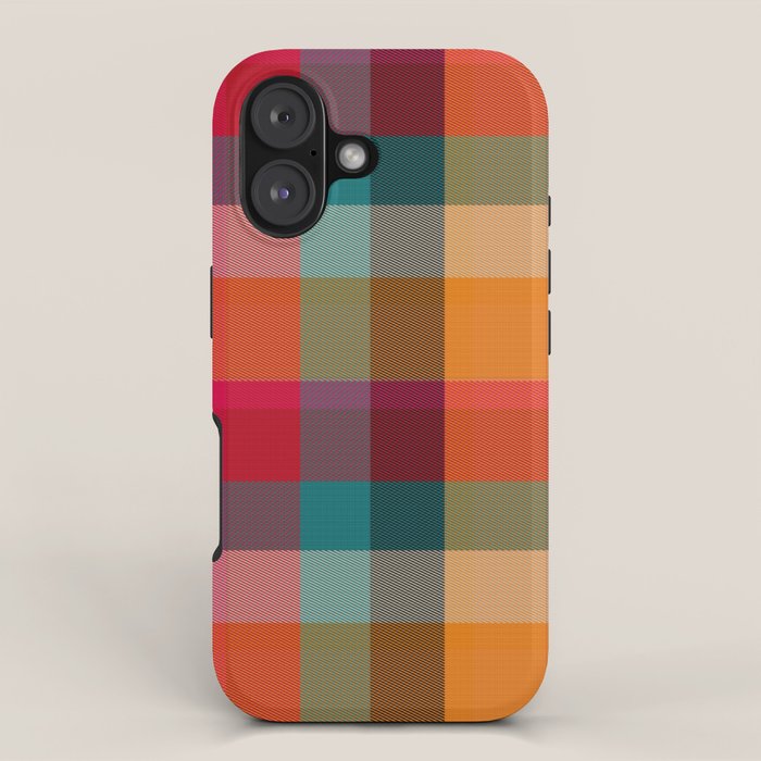Rainbow Plaid 1 iPhone Case