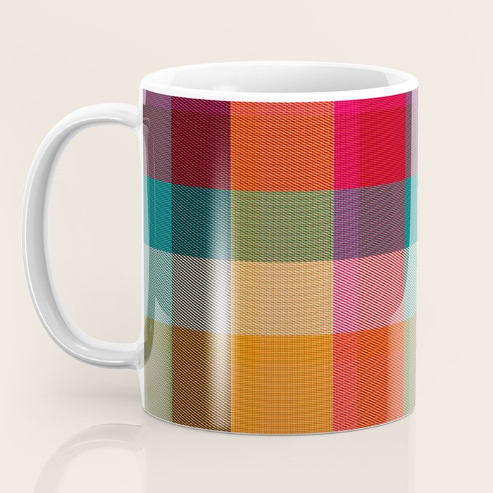 Rainbow Plaid 1 Coffee Mug Gallery Image 3