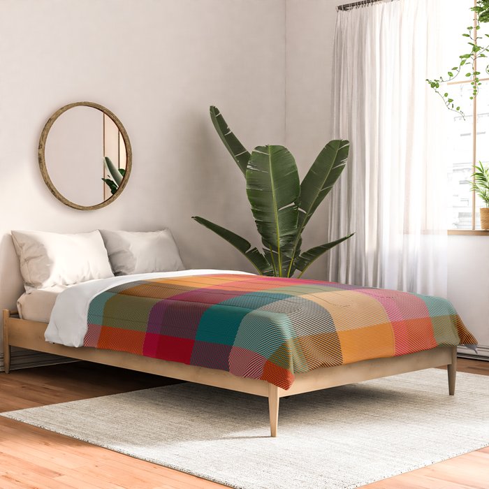 Rainbow Plaid 1 Comforter Gallery Image 2