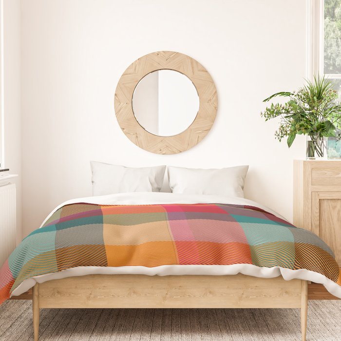 Rainbow Plaid 1 Duvet Cover Gallery Image 3