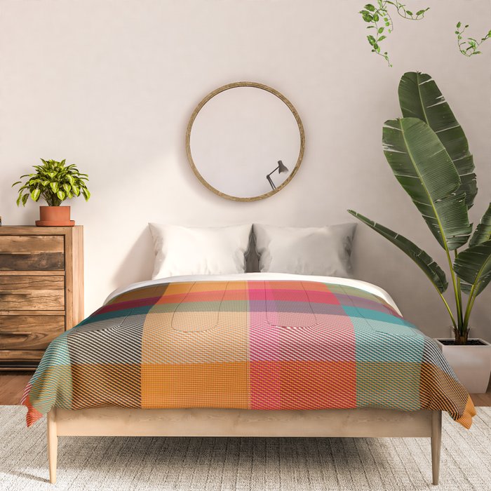 Rainbow Plaid 1 Comforter Gallery Image 3