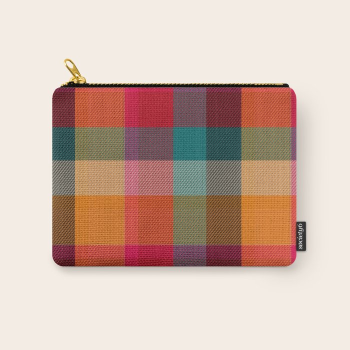 Rainbow Plaid 1 Carry All Pouch Gallery Image 1