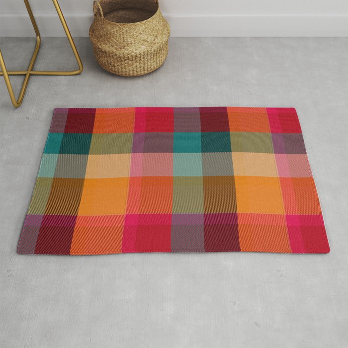 Rainbow Plaid 1 Rug Gallery Image 1