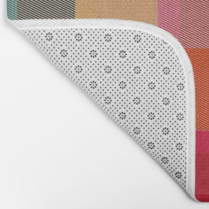 Rainbow Plaid 1 Bath Mat Gallery Image 2