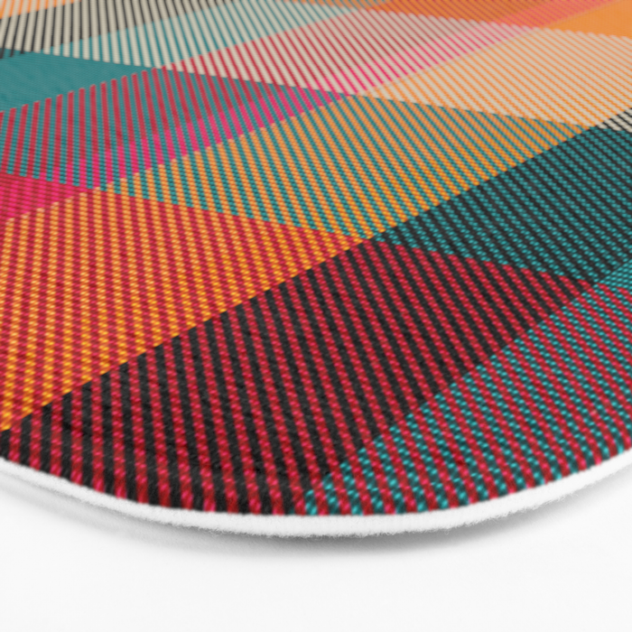 Rainbow Plaid 1 Bath Mat Gallery Image 3