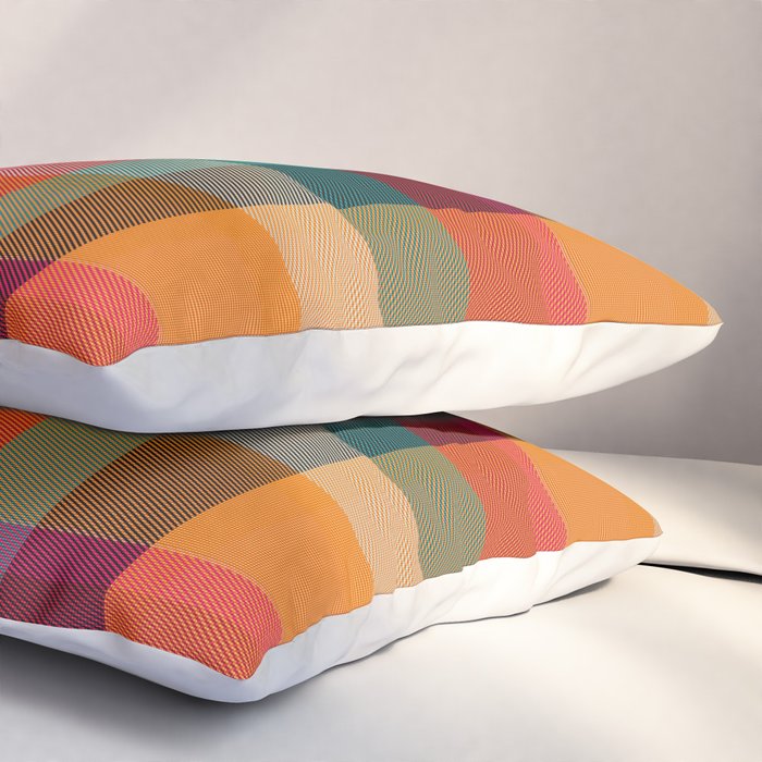 Rainbow Plaid 1 Pillow Sham Gallery Image 3