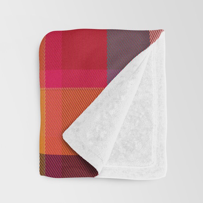 Rainbow Plaid 1 Throw Blanket Gallery Image 3