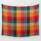 Rainbow Plaid 1 Wall Tapestry Gallery Image 4