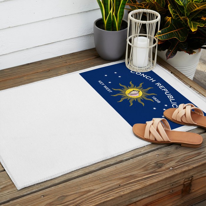 Conch Republic Flag Outdoor Rug Gallery Image 2