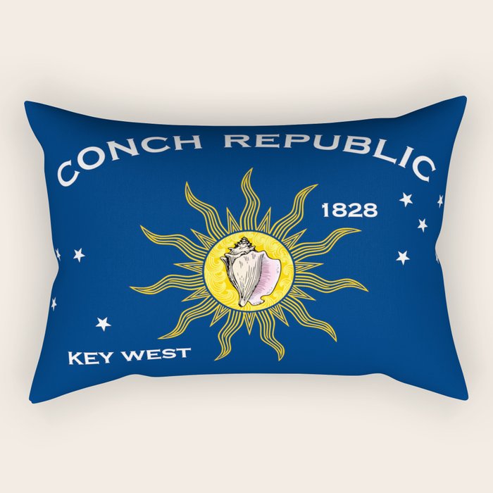 Conch Republic Flag Rectangular Pillow Gallery Image 1