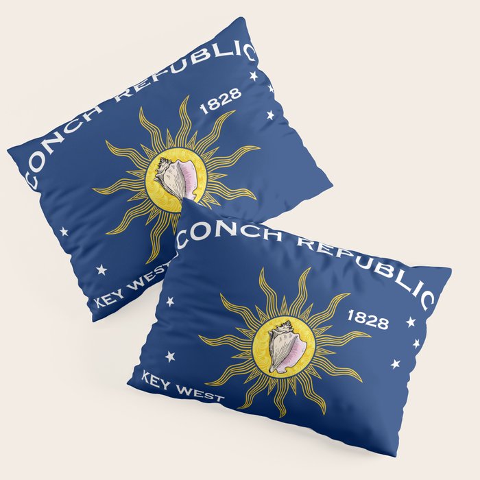 Conch Republic Flag Pillow Sham Gallery Image 1