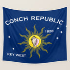 Conch Republic Flag Wall Tapestry Gallery Image 4