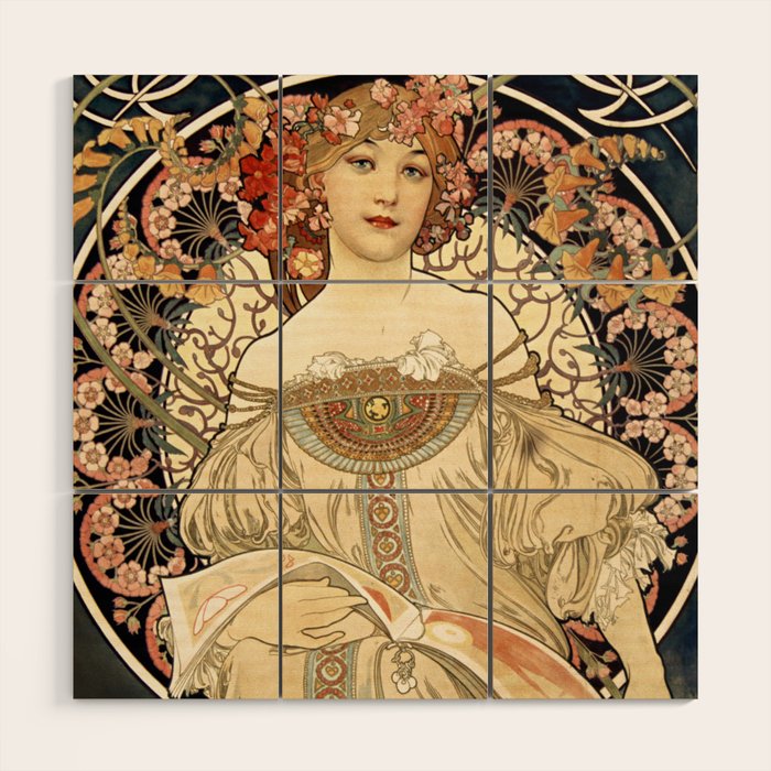 Art Nouveau Wood Wall Art Gallery Image 1