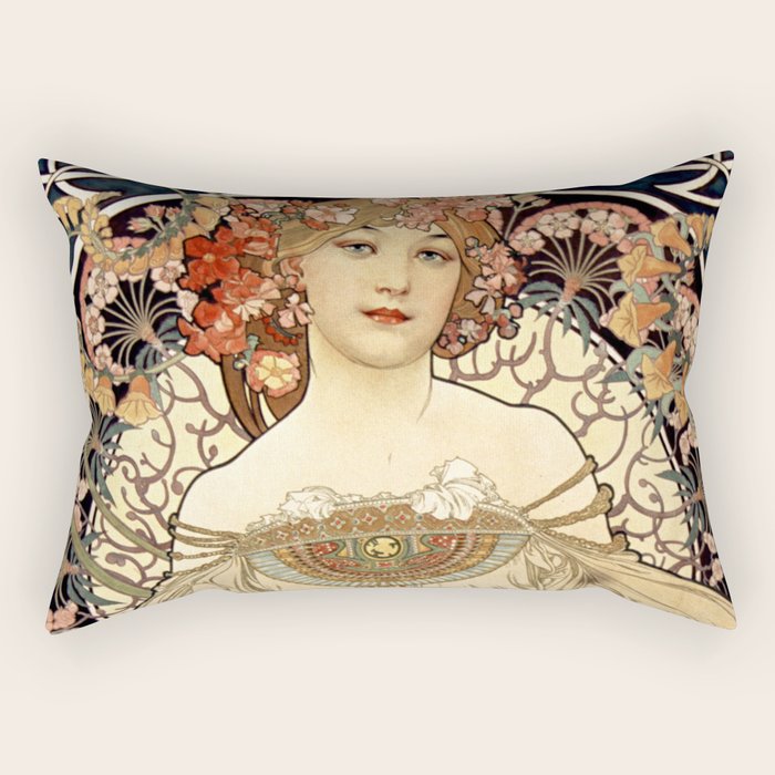Art Nouveau Rectangular Pillow Gallery Image 1